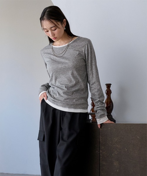 ur's（ユアーズ） tシャツ レイヤードトップスセット レディース