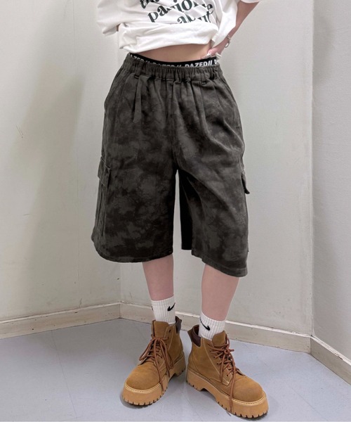 ハーフパンツ ジーンズ デニム デニムパンツ アソート柄ハーフパンツ