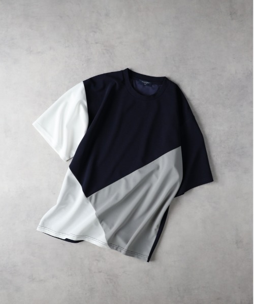 BACK NUMBER tシャツ 「BACK NUMBER」ジョーゼット斜め切替えデザインT