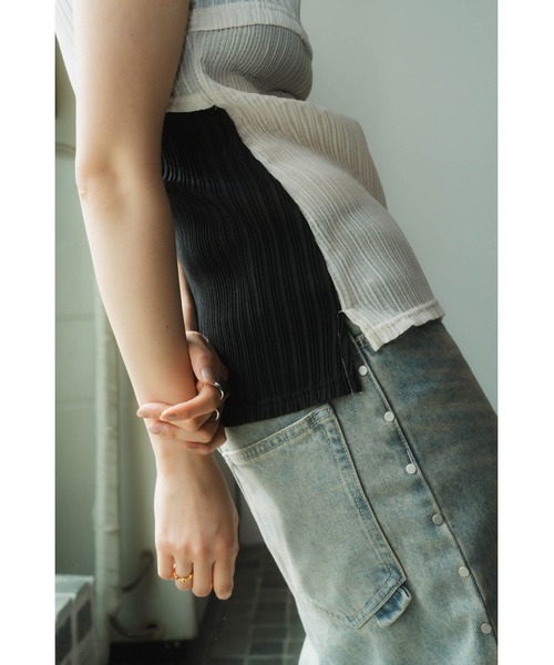 Knuth Marf（クヌースマーフ） tシャツ french sleeve ribbed tops