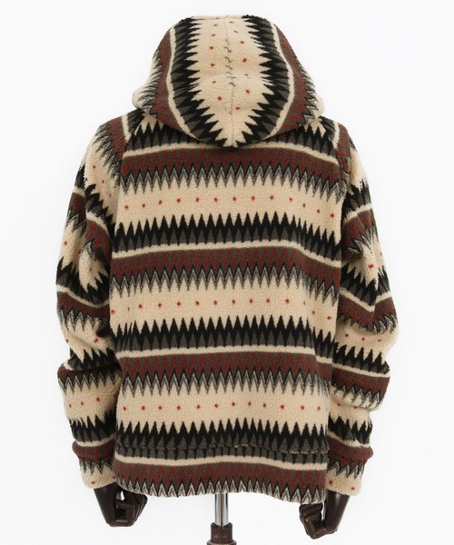 felkodパーカー felkod パーカー mpa3829- Ortega Pattern Fleece Parka