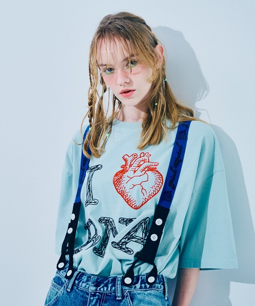 tシャツ M2504 I LOVE RNA BIG T レディース