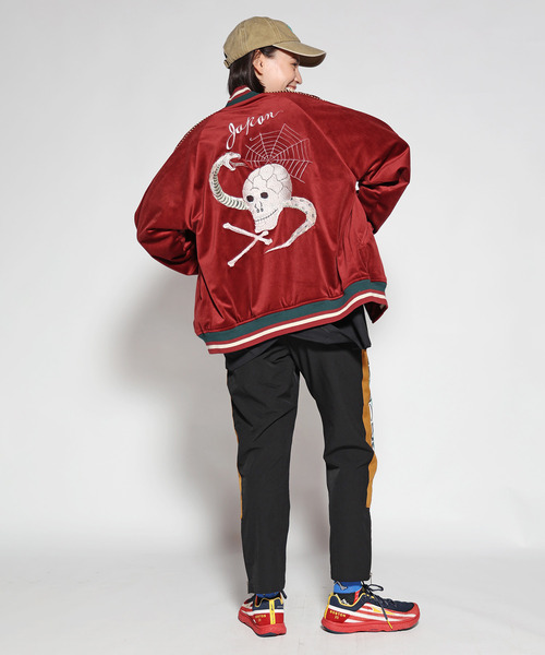 希少80s90s Number スカル ドクロ スカジャン スーベニアジャケット 希少80s90s Number スカル ドクロ スカジャン スーベニアジャケット