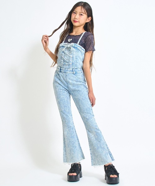 ANAP GiRL（アナップガール） サロペット オーバーオール レースアップ 