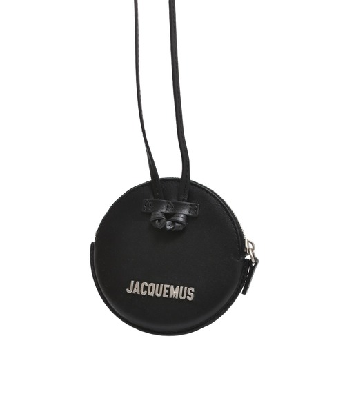 【関税込】JACQUEMUS Le Pitchou レザー ポーチ Jacquemus Le Pitchou Circle Neck Pouch Black | Cultizm