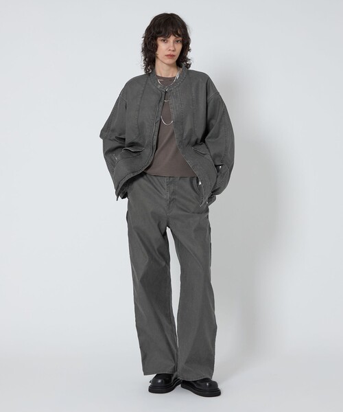 ASTRAET中綿ノーカラーブルゾン ASTRAET ブルゾン アウター 「ASTRAET」コーティング ノーカラー