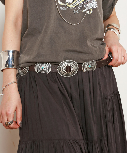 小物 ITARY PUNTOVITA leather concho belt 小物 ITARY PUNTOVITA leather concho belt PUNTOVITA Western