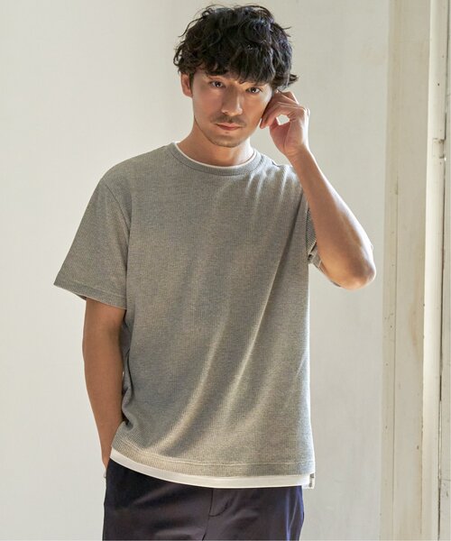 「ikka」 半袖Tシャツ M グレー メンズ