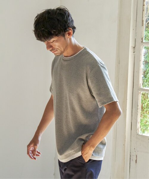 「ikka」 半袖Tシャツ M グレー メンズ