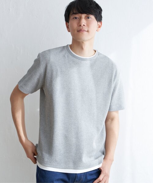 「ikka」 半袖Tシャツ M グレー メンズ