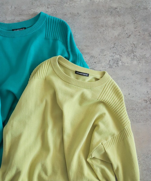 「NOMBRE IMPAIR」 長袖ニット FREE ライトグリーン レディース_画像2