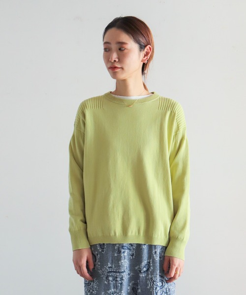 「NOMBRE IMPAIR」 長袖ニット FREE ライトグリーン レディース_画像6