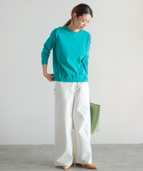 「NOMBRE IMPAIR」 長袖ニット FREE ライトグリーン レディース_画像9