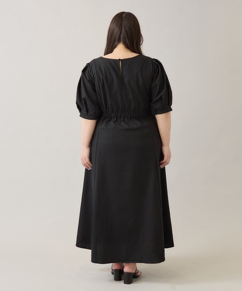 【新品未使用】louiosy リネンライクワンピース 黒　3L 完売品 新品未使用】louiosy リネンライクワンピース 黒 3L 完売品