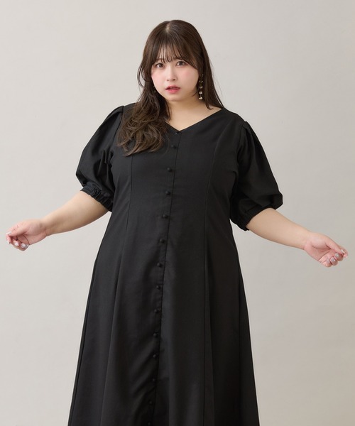 Louiosy（ルオシー） ワンピース 半袖 「大きいサイズ」リネンライク