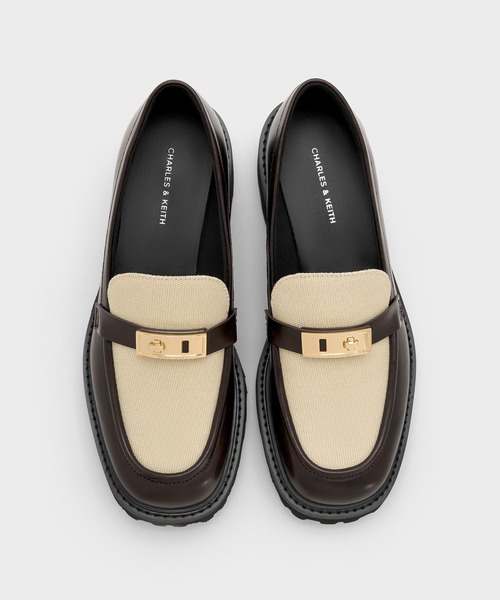 CHARLES&KEITH レディースローファー（新品） CHARLES ＆ KEITH ローファー ルーシュド ペニーローファー