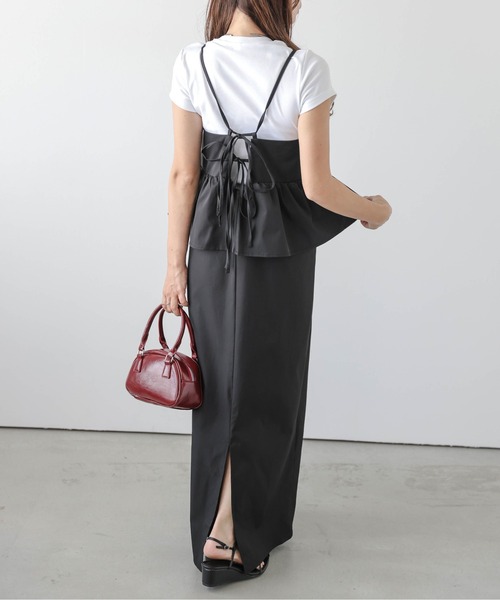 ワンピース 夏 ペプラムデザインキャミワンピース : ZOZOTOWN Yahoo!店