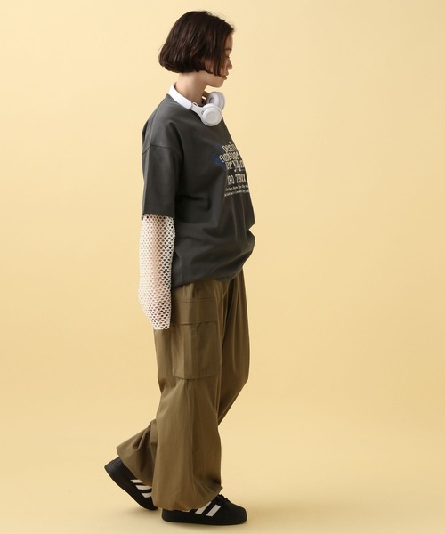 「PBLIM」 7分袖カットソー LARGE チャコールグレー レディース