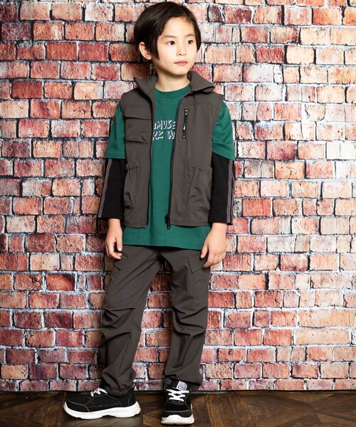 ブルゾン ジャンバー アウター 袖取り外しワークポケットジャケット(100~160cm) キッズ 子供服 男の子の画像