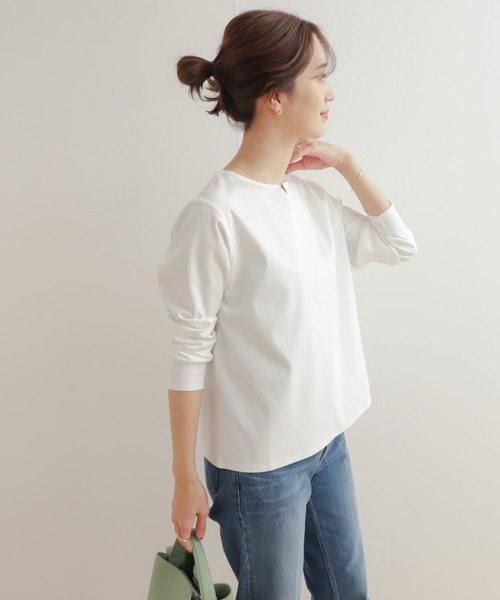 「URBAN RESEARCH DOORS」 長(zhǎng)袖カットソー MEDIUM オフホワイト レディース