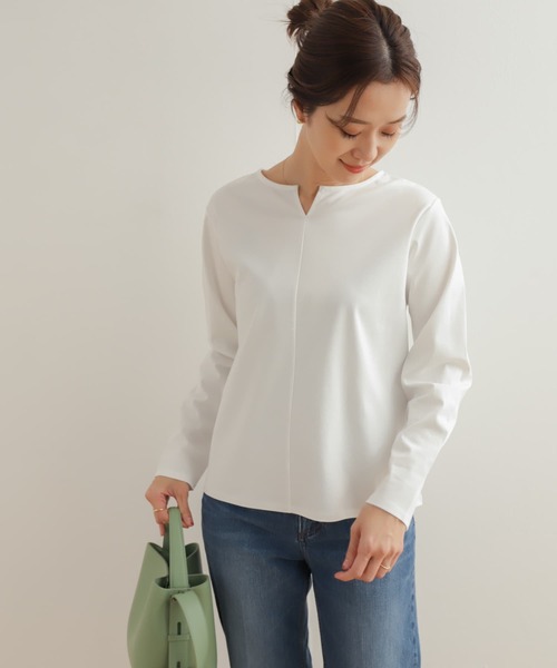 「URBAN RESEARCH DOORS」 長(zhǎng)袖カットソー MEDIUM オフホワイト レディース