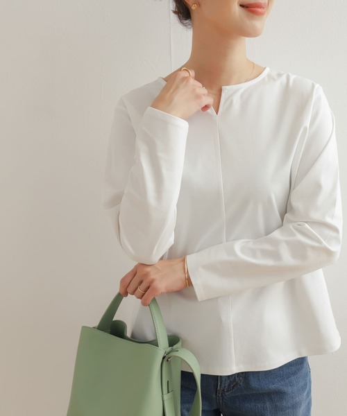 「URBAN RESEARCH DOORS」 長(zhǎng)袖カットソー MEDIUM オフホワイト レディース