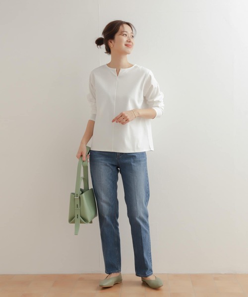 「URBAN RESEARCH DOORS」 長(zhǎng)袖カットソー MEDIUM オフホワイト レディース