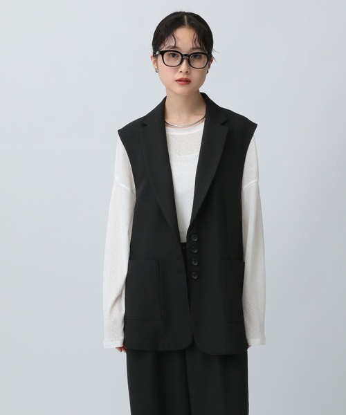 LEPSIM（レプシィム） ベスト ジレ テーラードベストAW 581654