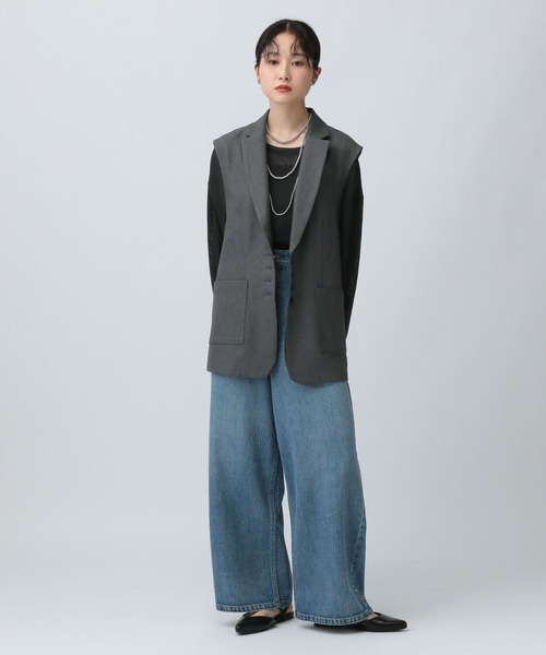 LEPSIM（レプシィム） ベスト ジレ テーラードベストAW 581654