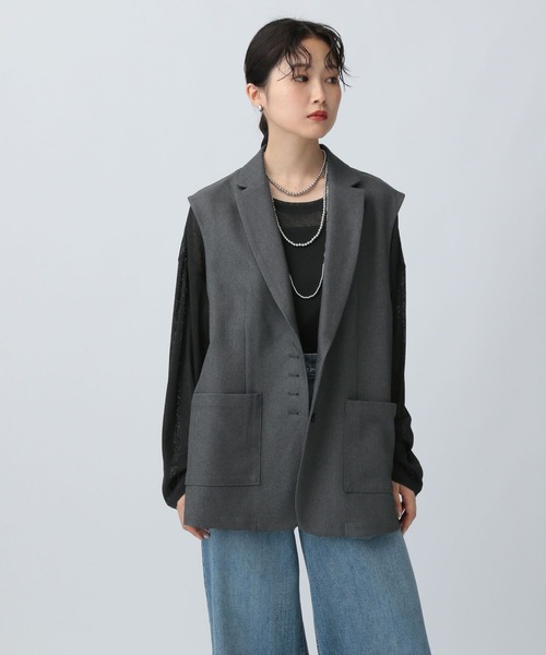 LEPSIM（レプシィム） ベスト ジレ テーラードベストAW 581654