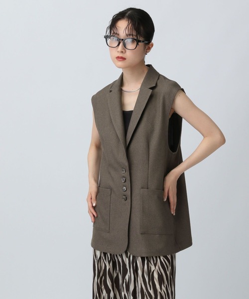LEPSIM（レプシィム） ベスト ジレ テーラードベストAW 581654
