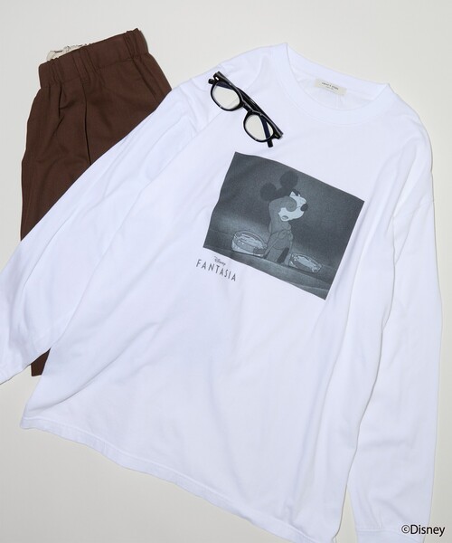 FREAK'S STORE tシャツ 「DISNEY FANTASIA」 ボックス モノクロ