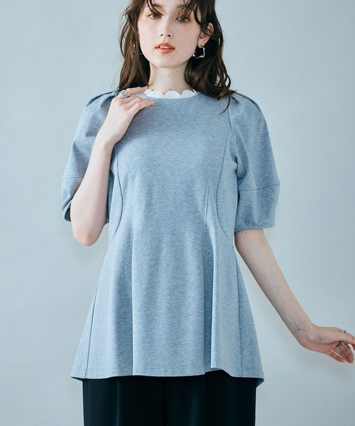 tシャツ デザインフォルムカットソー レディースの画像