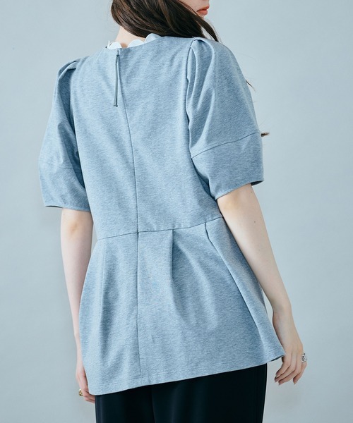 tシャツ デザインフォルムカットソー レディースの画像