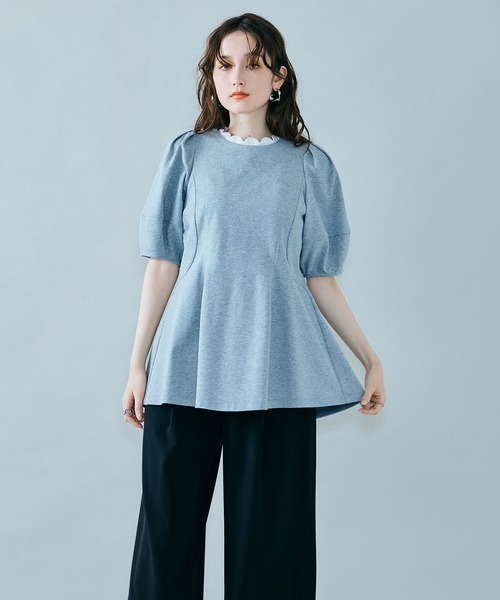 tシャツ デザインフォルムカットソー レディースの画像