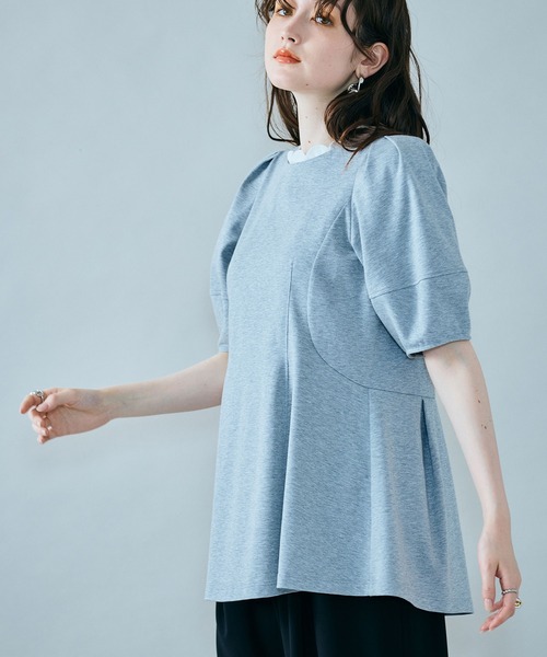 tシャツ デザインフォルムカットソー レディースの画像