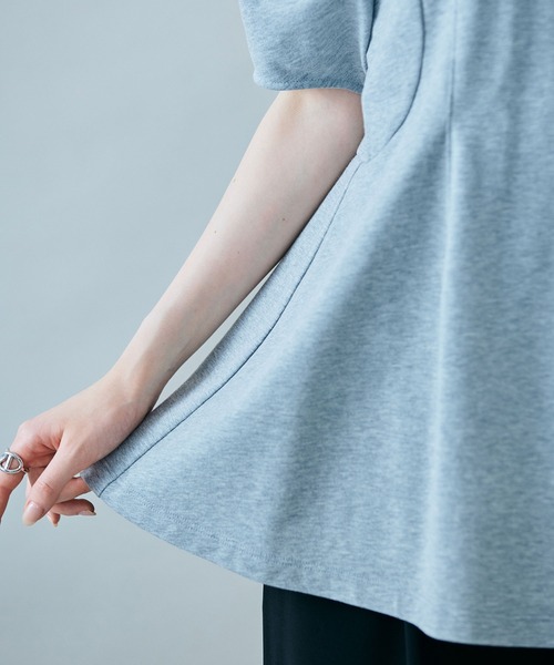 tシャツ デザインフォルムカットソー レディースの画像