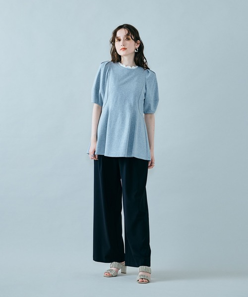 tシャツ デザインフォルムカットソー レディースの画像