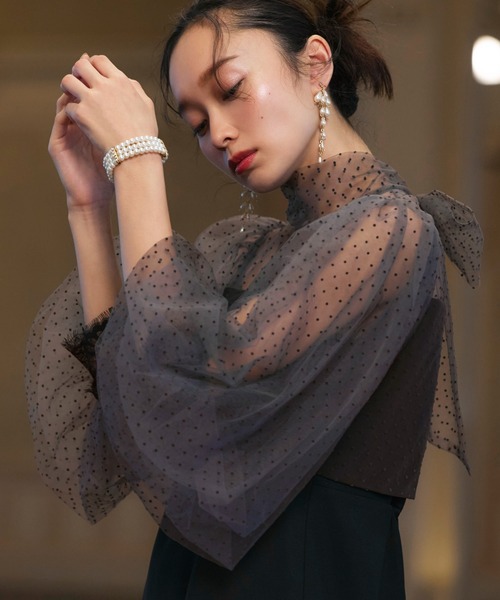 RUIRUE BOUTIQUE シアー ドット ワンピース 結婚式 ドレス RUIRUE BOUTIQUE（ルイルエブティック） ドレス オケージョンドレス