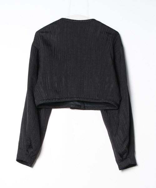 6(ROKU) 「6」 ノーカラージャケット 36 ブラック レディース