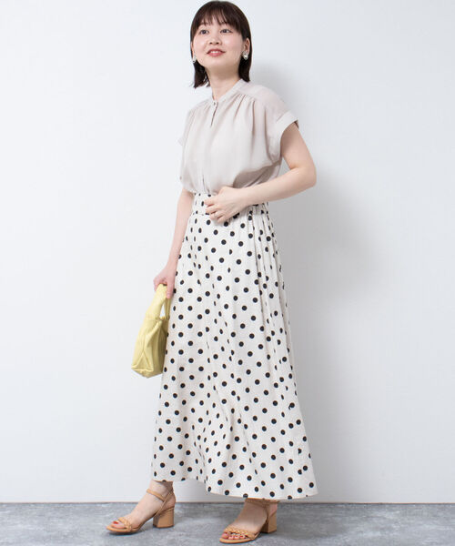 「NOLLEY'S」 半袖ブラウス FREE ネイビー レディース_画像3