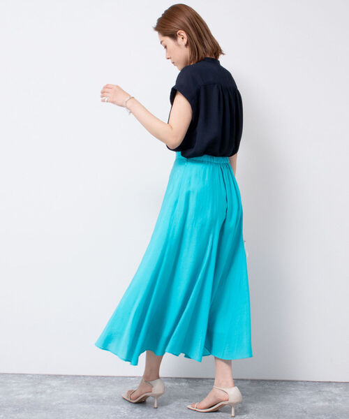 「NOLLEY'S」 半袖ブラウス FREE ネイビー レディース_画像4