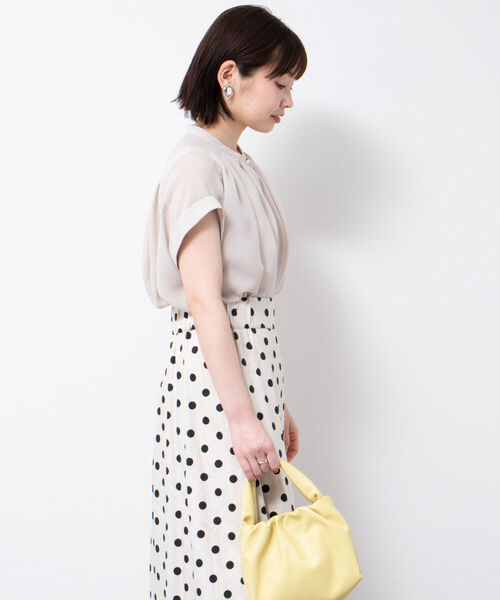 「NOLLEY'S」 半袖ブラウス FREE ネイビー レディース_画像9