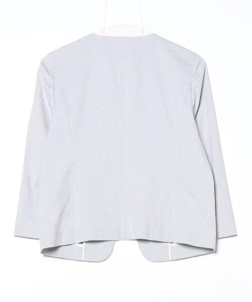 「SHIPS」 ノーカラージャケット 36 グレー レディース_画像2