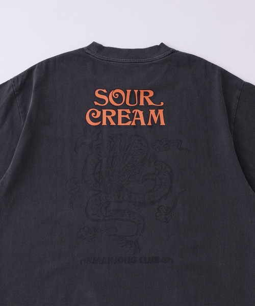 「Sourcream」 半袖Tシャツ FREE チャコールグレー メンズ_画像2