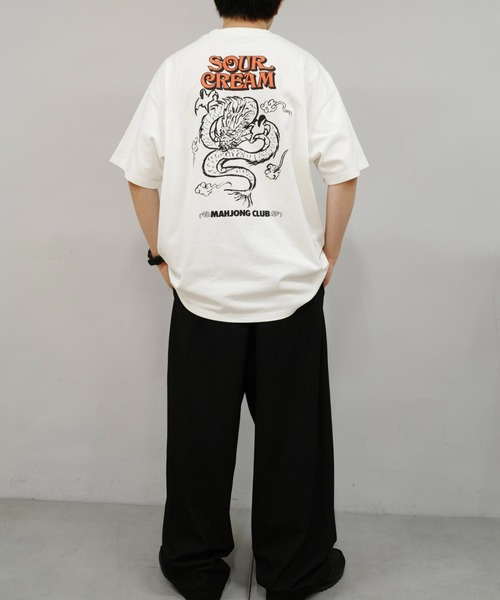 「Sourcream」 半袖Tシャツ FREE チャコールグレー メンズ_画像9