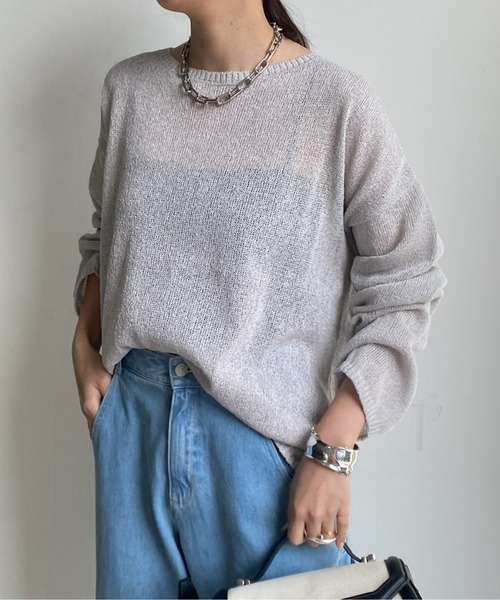 DouDou（ドゥドゥ） 長袖ニット FREE ネイビー レディース : ZOZOTOWN