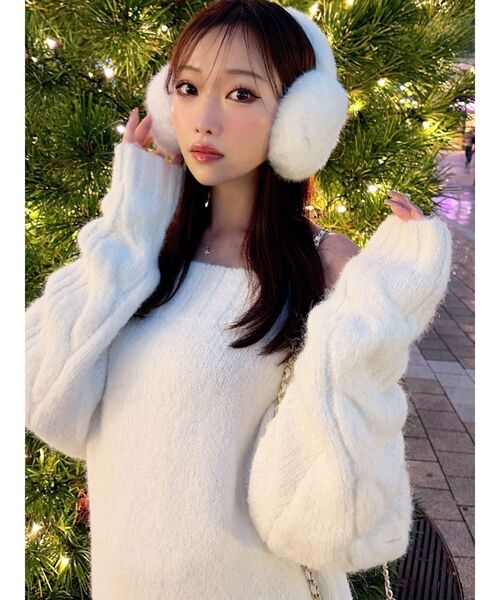 RESEXXY（リゼクシー） ワンピース ケーブルスリーブニットワンピース