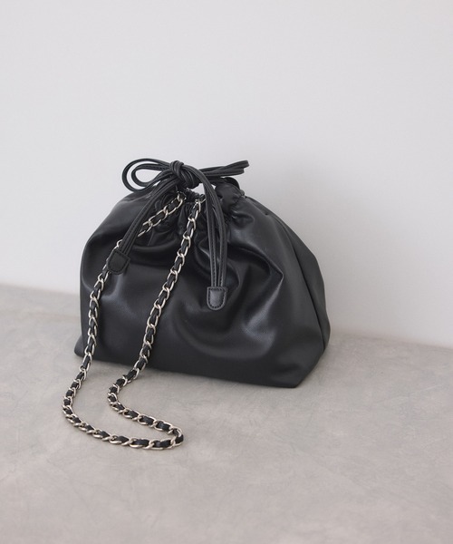 アダムエロペ　新品ブラックバッグ ADAM ET ROPE'（アダムエロペ） ショルダーバッグ バッグ 「WEB限定