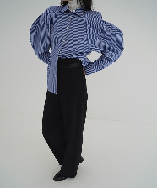 シャツ/ブラウス(長袖/七分) CLANE / BACK GATHER VOLUME TOPS CLANE（クラネ） ブラウス シャツ VOLUME SLEEVE SHIRTS レディース